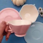 فنجان نعلبکی قهوه خوری رنگی - تصویر 4